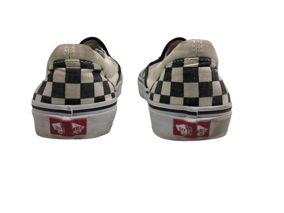 Vans Checkerboard Slip-On White Black Skateboarding Shoes Men's (Size: 8) 721565