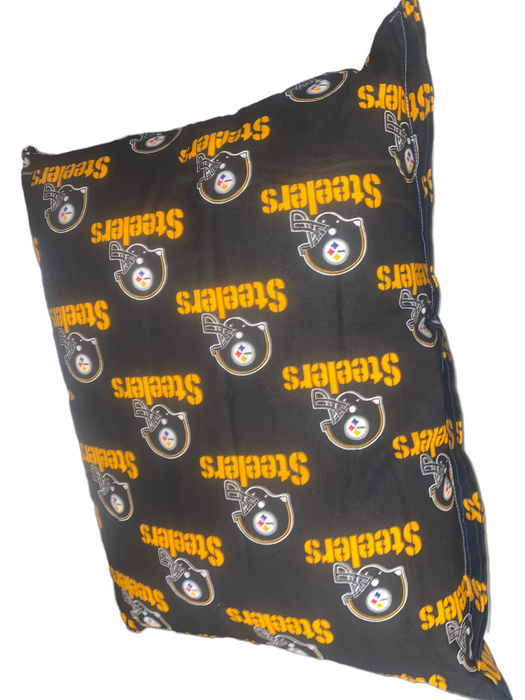 Pittsburgh Steelers NFL Hand Made Decorative Pillow Black & Gold (Size: 17 x 13)