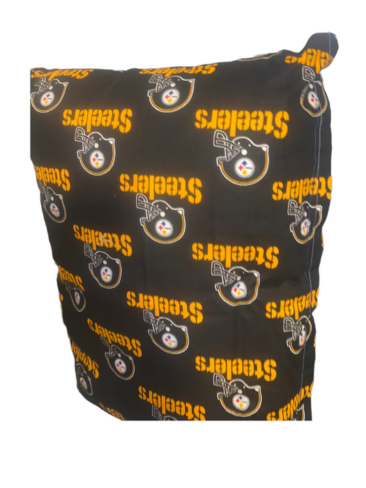 Pittsburgh Steelers NFL Hand Made Decorative Pillow Black & Gold (Size: 17 x 13)