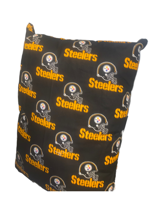 Pittsburgh Steelers NFL Hand Made Decorative Pillow Black & Gold (Size: 17 x 13)