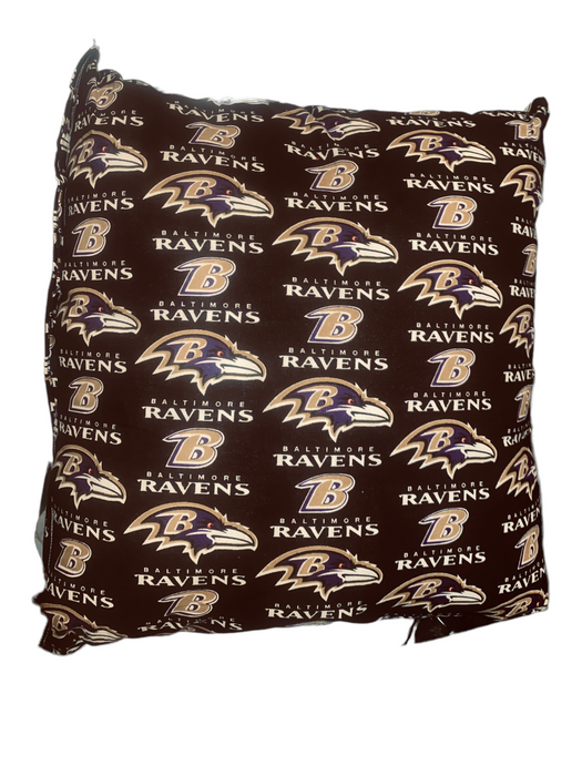 Baltimore Ravens NFL Hand Made Decorative Pillow Blk/Purple/Wht (Size: 17 x 17)