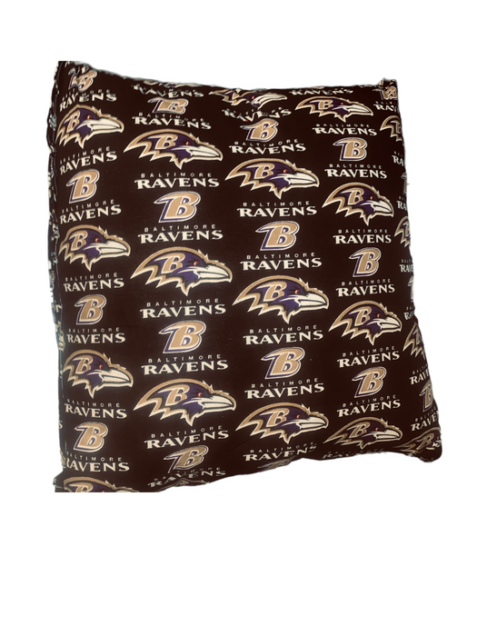 Baltimore Ravens NFL Hand Made Decorative Pillow Blk/Purple/Wht (Size: 17 x 17)