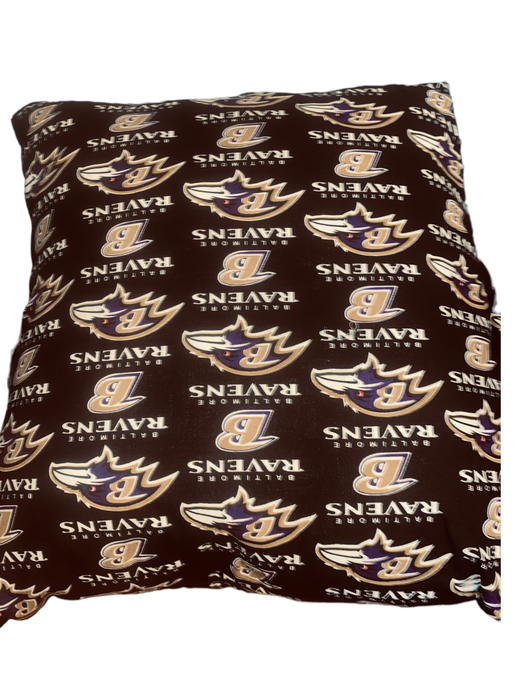 Baltimore Ravens NFL Hand Made Decorative Pillow Blk/Purple/Wht (Size: 17 x 17)