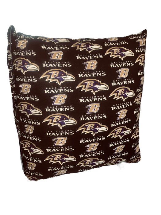 Baltimore Ravens NFL Hand Made Decorative Pillow Blk/Purple/Wht (Size: 17 x 17)