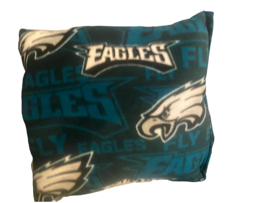 Philadelphia Eagles Fleece NFL Hand Made Decorative Pillow Green (Size: 17 x 16)