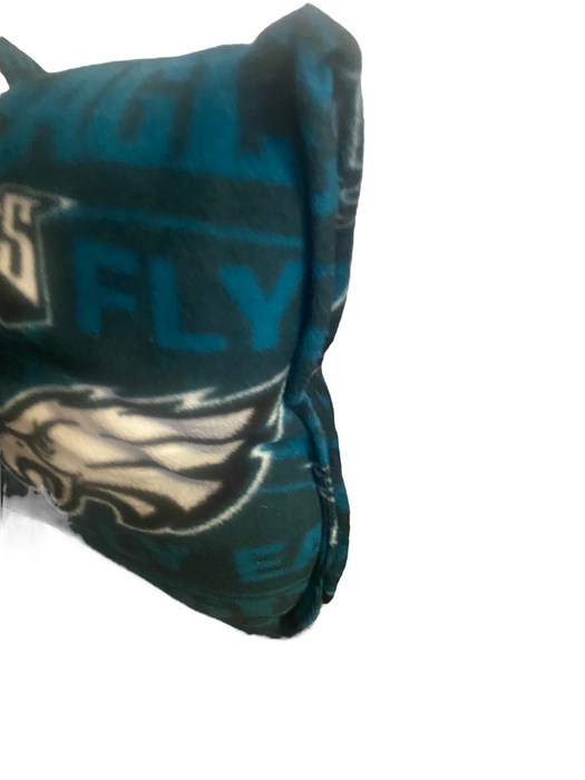 Philadelphia Eagles Fleece NFL Hand Made Decorative Pillow Green (Size: 17 x 16)