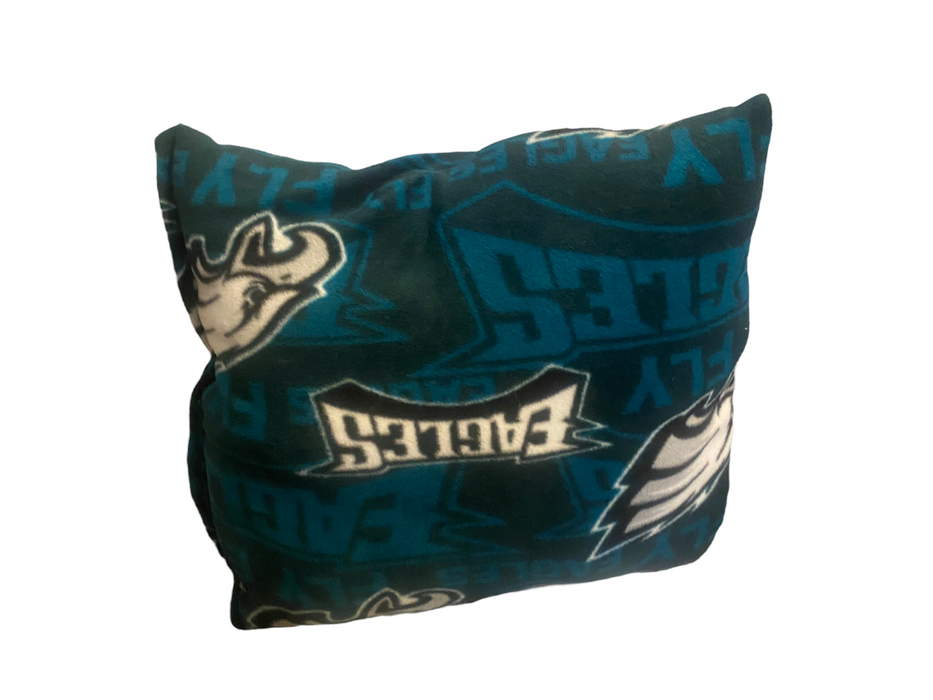 Philadelphia Eagles Fleece NFL Hand Made Decorative Pillow Green (Size: 17 x 16)