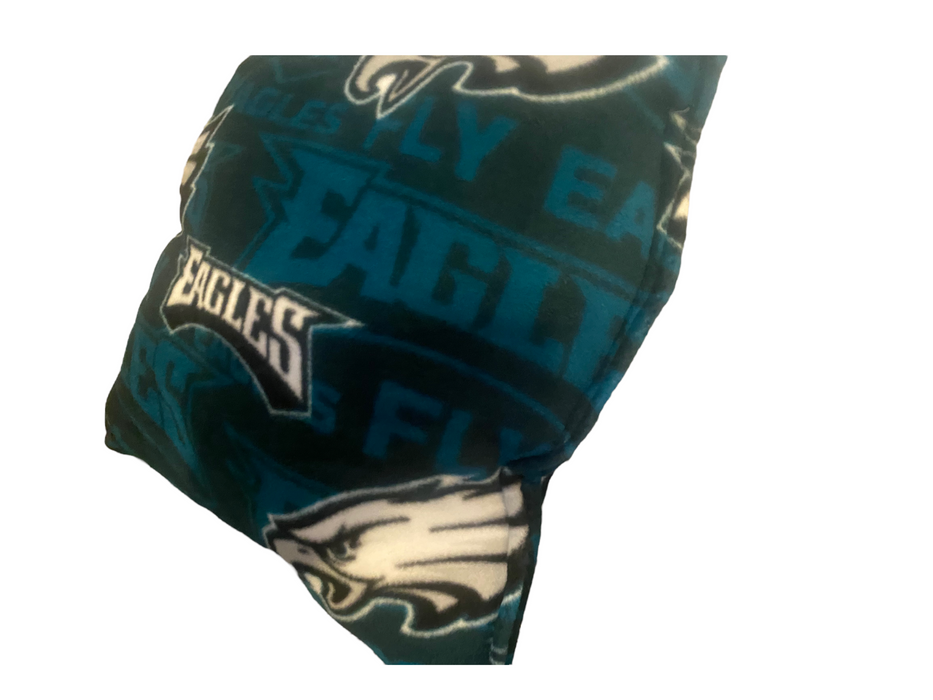 Philadelphia Eagles Fleece NFL Hand Made Decorative Pillow Green (Size: 17 x 16)