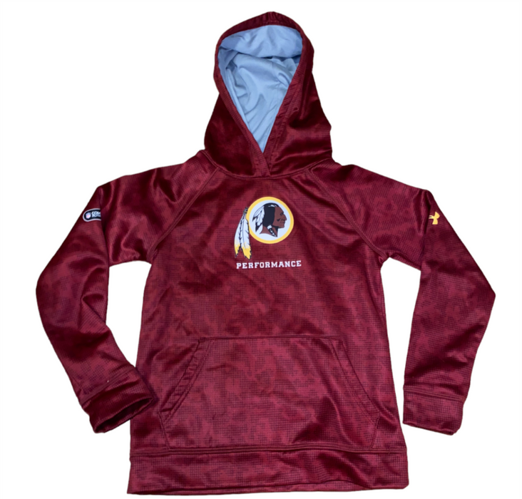 Washington Redskins NFL Under Armour Logo Youth Performance Hoodie (Size: Small)