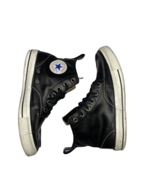 Converse Chuck Taylor All Star Leather Black Sneaker Shoes Men's (Sz: 8) 125647C