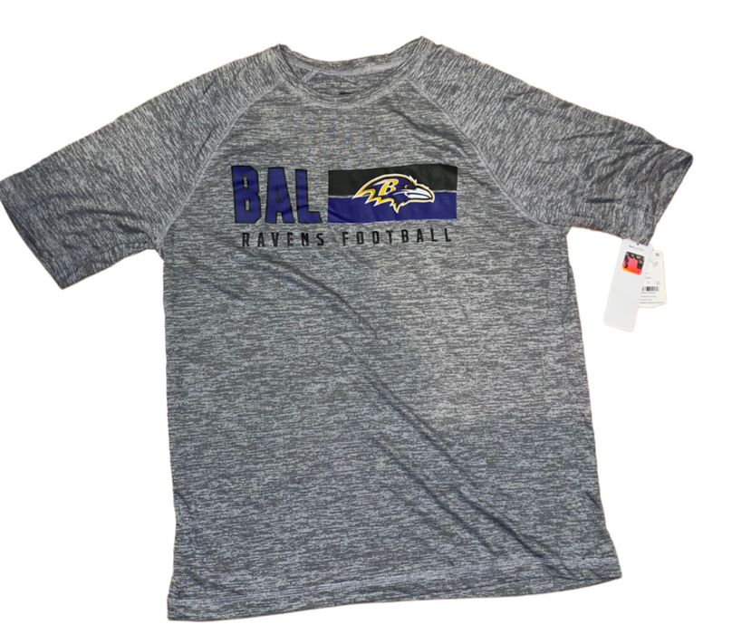 Baltimore Ravens NFL Team Apparel Men's Athletic T-Shirt Gray (Size: L) New!