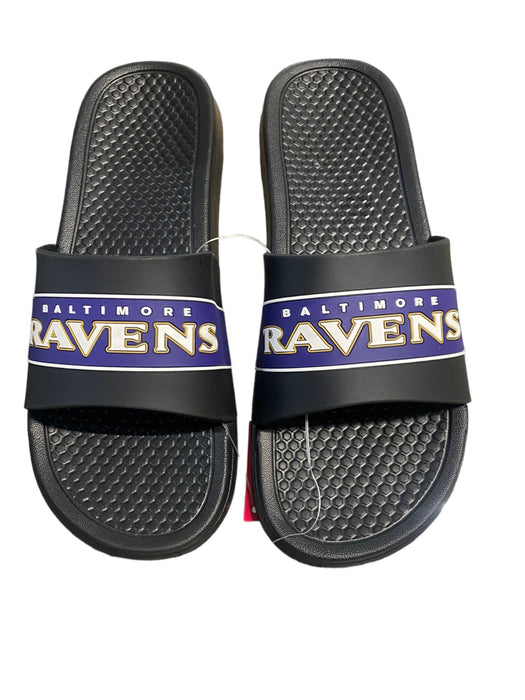 Baltimore Ravens NFL FOCO Slip On Purple Beach Raised Slides Sandals (Sz: 5-7)