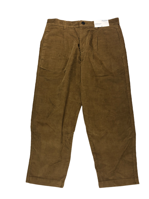 Arizona Baggy Relaxed Fit Corduroy Pants Beige Women's (Size: 32)