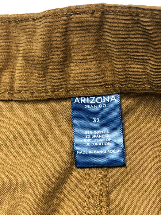 Arizona Baggy Relaxed Fit Corduroy Pants Beige Women's (Size: 32)