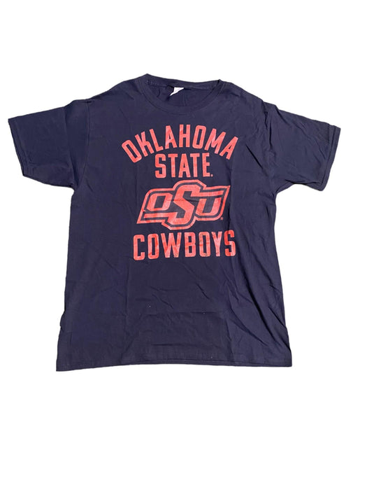 Oklahoma State (OSU) Cowboys NCAA Men's T-shirt Black/Red (Size: L)