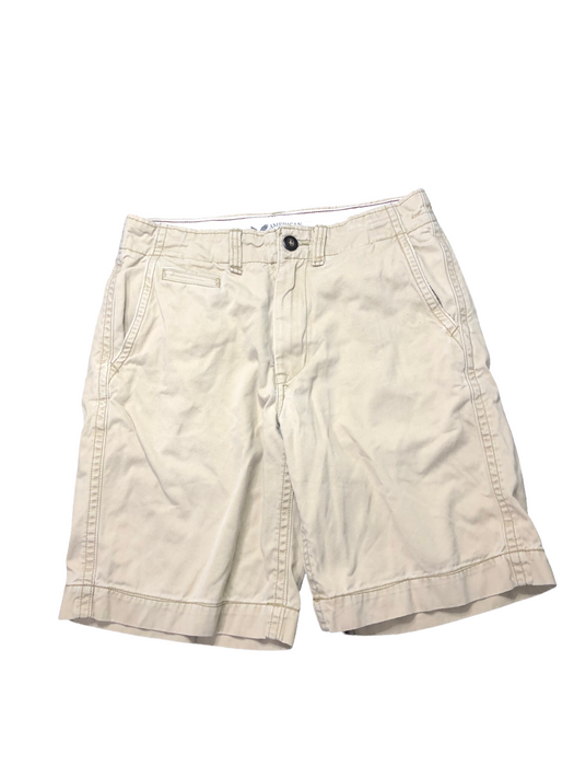 American Eagle Men Classic Length Flat Front Shorts Beige (Size: 32 X 10)