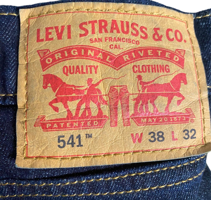 Levi's 541 Men's Athletic Flex Dark Wash Jeans Blue (Size: 38 x 32)