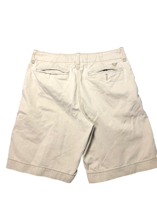 American Eagle Men Classic Length Flat Front Shorts Beige (Size: 32 X 10)