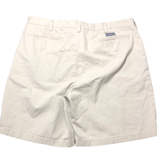 Nautica Men's Cotton Flat Front Shorts Beige (Size: 40 x 10)