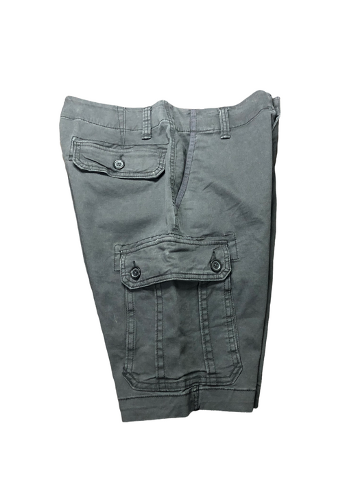 Old Navy Men's Heavy Cotton Flat Front Cargo Flex Shorts Gray (Size: 29 X 11)