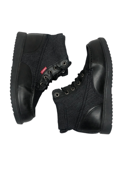 Levi's Ultra Denim Black Ankle Sneaker Boots Boys (Size: 2.5) 546730-A48