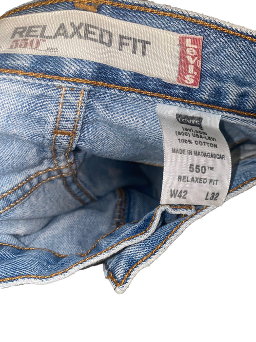 Levi's 550 Vintage Relaxed Fit Blue Jeans Men's (Size: 42 x 32)