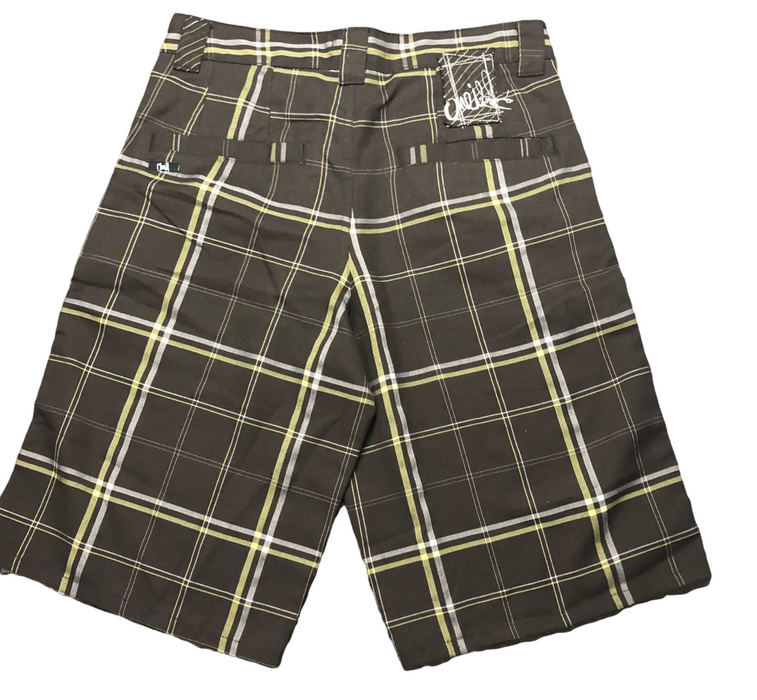 O'Neill Bermuda Golf Plaid Shorts Brown Brown Men's (Size: 29 x 12)