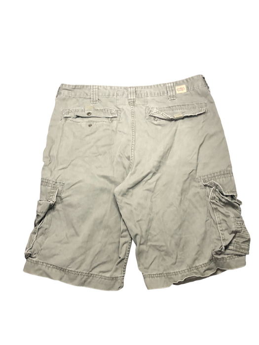 Levi Statuss Signature Men Heavy Cotton Cargo Shorts Olive Green (Size: 36 x 12)