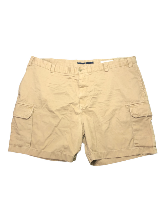 Nautica Men's Heavy Cotton Relaxed Fit Cargo Shorts Khaki (Big & Tall: 50W x 10)