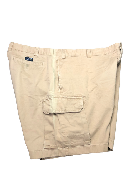 Nautica Men's Heavy Cotton Relaxed Fit Cargo Shorts Khaki (Big & Tall: 50W x 10)