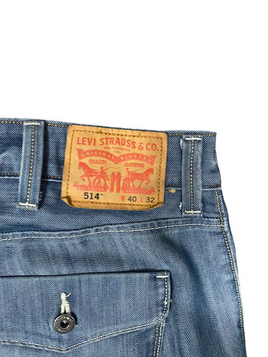 Levi's 514 Vintage Men's Straight Fit Med Wash Blue Jeans (Big & Tall: 40 x 32)