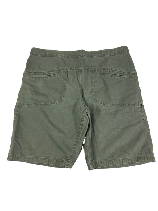 Alpine Men's Hiking Cargo Canvas Belted Shorts Military Green (Size: Large)