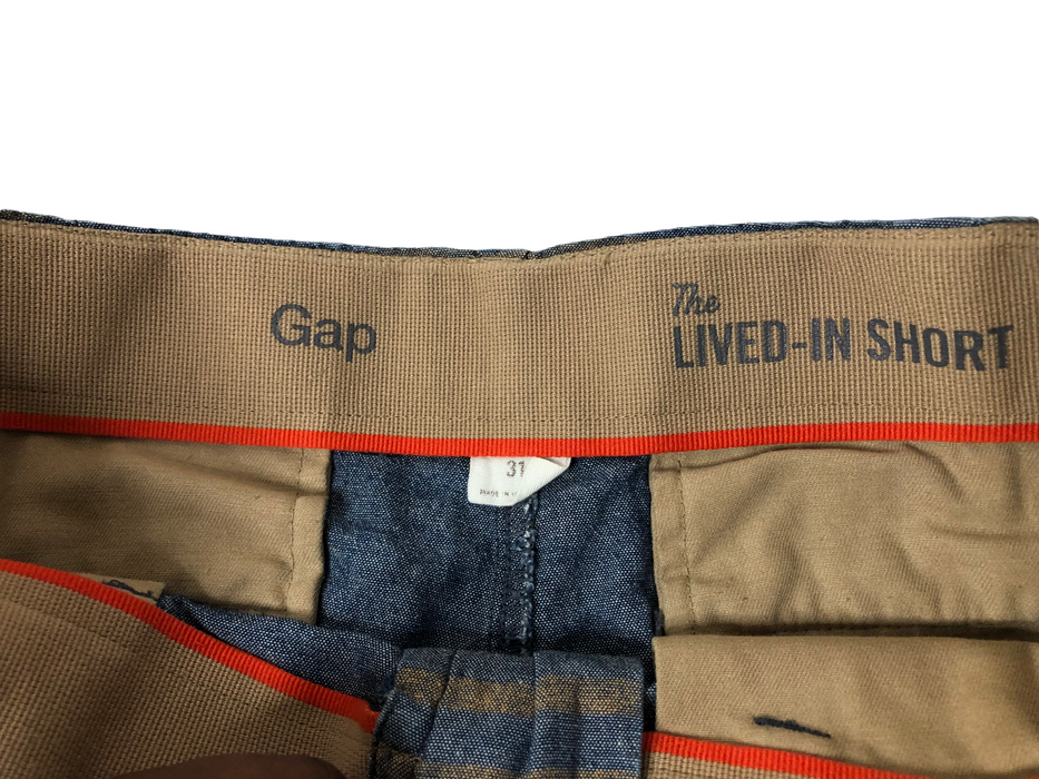 Gap Men Striped Casual Shorts Brown/Blue "The Lived in" (Size: 31 x 9)