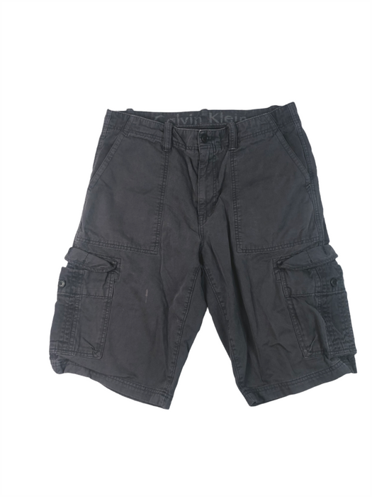 Calvin Klein 6 Pocket Long cargo Shorts Gray Men's (Size: 34)