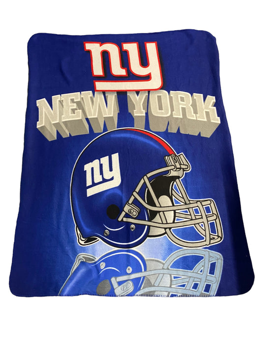 New York Giant NFL North Pole Throw Blanket Blue (50 X 60)