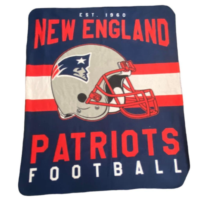 New England Patriots NFL Northwest Fleece Throw Blanket Blue (50 X 60)