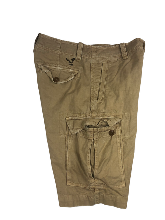 American Eagle Vintage Heavy Cotton Cargo Shorts Beige Men's (Size: 30)