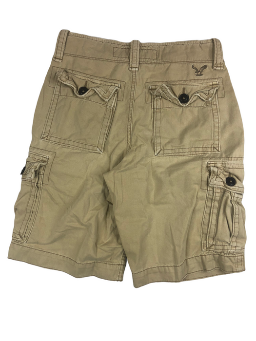 American Eagle Classic Fit 6 Pocket Cargo Shorts Beige Men's (Size: 26)