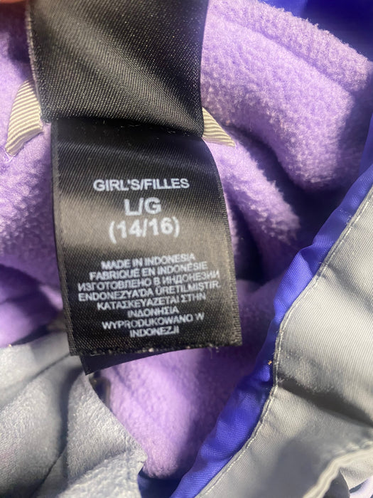 The North Face Girls 3-n-1 Jacket w/ Hood Gray & Purple (Size: L 14/16)