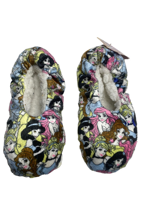 Disney Princess Collage Pink Fur Slippers Ankle Boots Girls (Size: M/L) CN1302