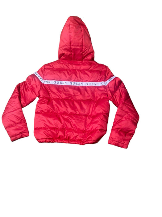 Guess Women's Hooded Puffer Jacket Red (Size: Small)