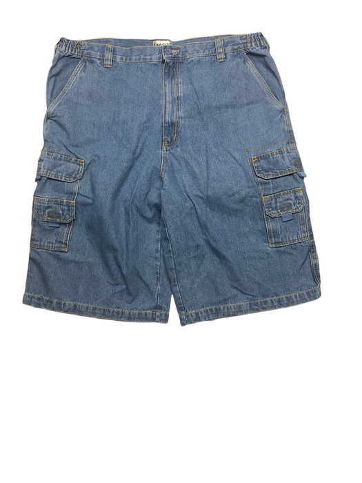 King Size Big Men's Comfort Jean Shorts Long Length Blue (Size: 44 X 14 )