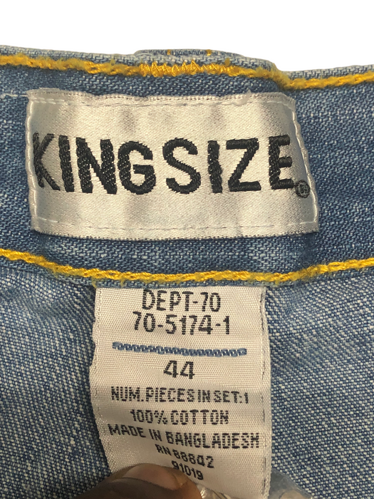 King Size Big Men's Comfort Jean Shorts Long Length Blue (Size: 44 X 14 )