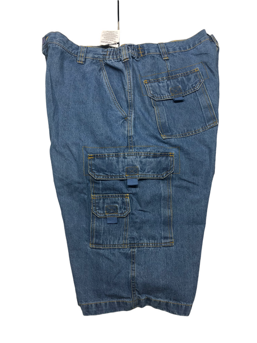 King Size Big Men's Comfort Jean Shorts Long Length Blue (Size: 44 X 14 )