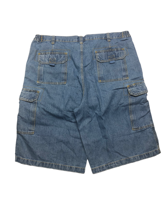 King Size Big Men's Comfort Jean Shorts Long Length Blue (Size: 44 X 14 )