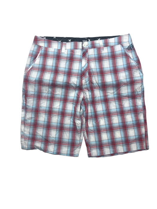 Hurley H20 Dri Breathe Plaid Walk Shorts Red/Blue (Size: 36)