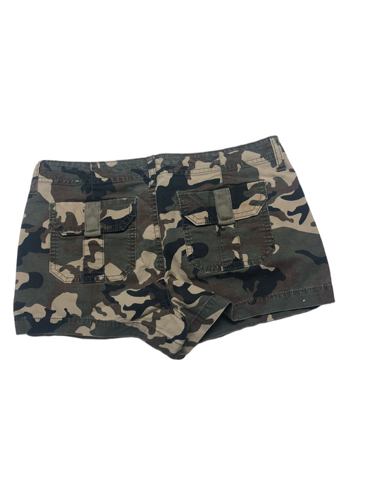 Arizona Woodlawn Camouflage Shortie Shorts Green Women's (Size: 7)