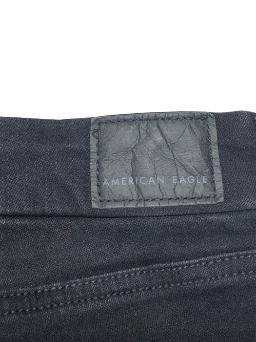 American Eagle Next Level Flex Cut-off Denim Women's Shorts Black (Size: 36)