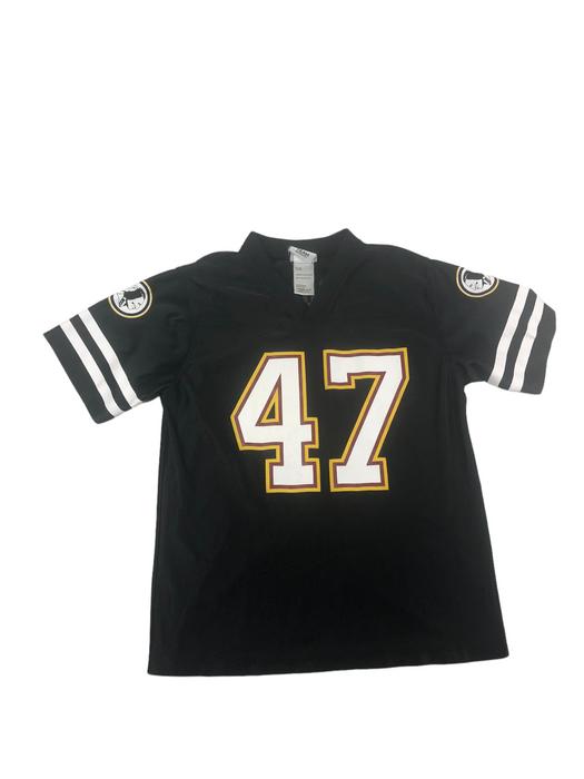 Washington Redskins NFL Team Apparel #47 Cooley Jersey Black Youth (Size: L)