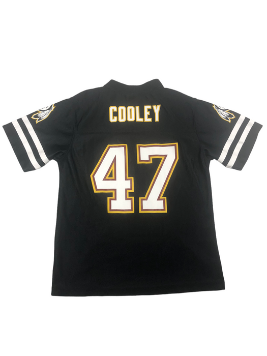 Washington Redskins NFL Team Apparel #47 Cooley Jersey Black Youth (Size: L)
